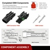 image:imageNilight 180PCS 10 Kits 4 Pin Waterproof Automotive Electrical Connector Kit Quick Connect and Disconnect Male Female Pin 2016AWG Terminal Wire Connectors for Car Truck Motorcycle Marine Boat2Pin Spark Plug Connector 100PCS