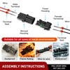 image:imageNilight 180PCS 10 Kits 4 Pin Waterproof Automotive Electrical Connector Kit Quick Connect and Disconnect Male Female Pin 2016AWG Terminal Wire Connectors for Car Truck Motorcycle Marine Boat2Pin Spark Plug Connector 100PCS