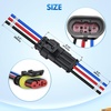 image:imageNilight 180PCS 10 Kits 4 Pin Waterproof Automotive Electrical Connector Kit Quick Connect and Disconnect Male Female Pin 2016AWG Terminal Wire Connectors for Car Truck Motorcycle Marine Boat3Pin Wire Harness 10Sets