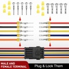 image:imageNilight 180PCS 10 Kits 4 Pin Waterproof Automotive Electrical Connector Kit Quick Connect and Disconnect Male Female Pin 2016AWG Terminal Wire Connectors for Car Truck Motorcycle Marine Boat5Pin Connector 200Pcs