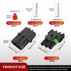 image:imageNilight 180PCS 10 Kits 4 Pin Waterproof Automotive Electrical Connector Kit Quick Connect and Disconnect Male Female Pin 2016AWG Terminal Wire Connectors for Car Truck Motorcycle Marine Boat3Pin Spark Plug Connector 140PCS