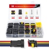 image:imageNilight 180PCS 10 Kits 4 Pin Waterproof Automotive Electrical Connector Kit Quick Connect and Disconnect Male Female Pin 2016AWG Terminal Wire Connectors for Car Truck Motorcycle Marine Boat4Pin Connector 200Pcs