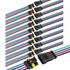 image:imageNilight 180PCS 10 Kits 4 Pin Waterproof Automotive Electrical Connector Kit Quick Connect and Disconnect Male Female Pin 2016AWG Terminal Wire Connectors for Car Truck Motorcycle Marine Boat4Pin Wire Harness 10Sets