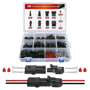 image:imageNilight 180PCS 10 Kits 4 Pin Waterproof Automotive Electrical Connector Kit Quick Connect and Disconnect Male Female Pin 2016AWG Terminal Wire Connectors for Car Truck Motorcycle Marine Boat1234Pin Spark Plug Connector 284PCS