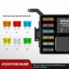 image:imageNilight 12V Fuse Relay Box 4 Relays 12 Slots ATCATO Blade Fuses Holder 4Pin Terminal 40A Relay 12Way 12AWG PreWired Block Kit Universal for Automotive Car Truck Camper BoatFuse and Relay Block PreWired