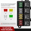 image:imageNilight 12V Fuse Relay Box 4 Relays 12 Slots ATCATO Blade Fuses Holder 4Pin Terminal 40A Relay 12Way 12AWG PreWired Block Kit Universal for Automotive Car Truck Camper BoatPreWired Box 4 Relay 12 Fuse
