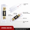 image:imageNilight Terminal Fuse Block 60A 58V DC MRBF Fuse Holder 516 M8 Single Stud Marine Rated IP66 Waterproof Cap Circuit Protection for Boat Car RV Truck Construction VehiclesANL Fuse