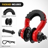 image:imageNilight 2 Pack 34 DRing Separate Shackle 45000 Lbs Break Strength  Includes 78 Lock Pin Isolators and Washers Off Road Recovery for Tow Strap Winch Truck Vehicle BlackRed 34 wTowing Pulley 2 Pack
