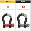 image:imageNilight 2 Pack 34 DRing Separate Shackle 45000 Lbs Break Strength  Includes 78 Lock Pin Isolators and Washers Off Road Recovery for Tow Strap Winch Truck Vehicle BlackBlack Red 58 4 Pack