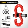 image:imageNilight 2 Pack 34 DRing Separate Shackle 45000 Lbs Break Strength  Includes 78 Lock Pin Isolators and Washers Off Road Recovery for Tow Strap Winch Truck Vehicle BlackRed 34 wSeparate Shackle
