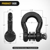 image:imageNilight 2 Pack 34 DRing Separate Shackle 45000 Lbs Break Strength  Includes 78 Lock Pin Isolators and Washers Off Road Recovery for Tow Strap Winch Truck Vehicle BlackBlack 34 wAntiTheft Shackle