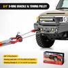image:imageNilight 2 Pack 34 DRing Separate Shackle 45000 Lbs Break Strength  Includes 78 Lock Pin Isolators and Washers Off Road Recovery for Tow Strap Winch Truck Vehicle BlackRed 34 wTowing Pulley 2 Pack