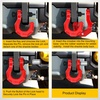 image:imageNilight 2 Pack 34 DRing Separate Shackle 45000 Lbs Break Strength  Includes 78 Lock Pin Isolators and Washers Off Road Recovery for Tow Strap Winch Truck Vehicle BlackRed 34 wSeparate Shackle