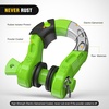 image:imageNilight 2 Pack 34 DRing Separate Shackle 45000 Lbs Break Strength  Includes 78 Lock Pin Isolators and Washers Off Road Recovery for Tow Strap Winch Truck Vehicle BlackGreen 34 31 Ton 2 Pack