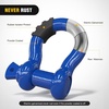 image:imageNilight 2 Pack 34 DRing Separate Shackle 45000 Lbs Break Strength  Includes 78 Lock Pin Isolators and Washers Off Road Recovery for Tow Strap Winch Truck Vehicle BlackBlue 34 2 Pack