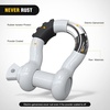 image:imageNilight 2 Pack 34 DRing Separate Shackle 45000 Lbs Break Strength  Includes 78 Lock Pin Isolators and Washers Off Road Recovery for Tow Strap Winch Truck Vehicle BlackWhite 34 2 Pack
