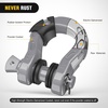 image:imageNilight 2 Pack 34 DRing Separate Shackle 45000 Lbs Break Strength  Includes 78 Lock Pin Isolators and Washers Off Road Recovery for Tow Strap Winch Truck Vehicle BlackSilver Gray31 Ton Mega