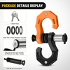 image:imageNilight 2 Pack 34 DRing Separate Shackle 45000 Lbs Break Strength  Includes 78 Lock Pin Isolators and Washers Off Road Recovery for Tow Strap Winch Truck Vehicle BlackBlack Orange 34 wSeparate Shackle