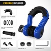 image:imageNilight 2 Pack 34 DRing Separate Shackle 45000 Lbs Break Strength  Includes 78 Lock Pin Isolators and Washers Off Road Recovery for Tow Strap Winch Truck Vehicle BlackBlue 34 wAntiTheft Shackle