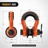 image:imageNilight 2 Pack 34 DRing Separate Shackle 45000 Lbs Break Strength  Includes 78 Lock Pin Isolators and Washers Off Road Recovery for Tow Strap Winch Truck Vehicle BlackOrange 34 wTowing Pulley 2 Pack