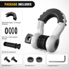 image:imageNilight 2 Pack 34 DRing Separate Shackle 45000 Lbs Break Strength  Includes 78 Lock Pin Isolators and Washers Off Road Recovery for Tow Strap Winch Truck Vehicle BlackWhite 34 wAntiTheft Shackle