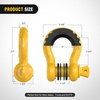 image:imageNilight 2 Pack 34 DRing Separate Shackle 45000 Lbs Break Strength  Includes 78 Lock Pin Isolators and Washers Off Road Recovery for Tow Strap Winch Truck Vehicle BlackYellow 34 2 Pack