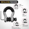 image:imageNilight 2 Pack 34 DRing Separate Shackle 45000 Lbs Break Strength  Includes 78 Lock Pin Isolators and Washers Off Road Recovery for Tow Strap Winch Truck Vehicle BlackGrey 34 wAntiTheft Shackle