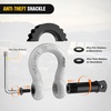 image:imageNilight 2 Pack 34 DRing Separate Shackle 45000 Lbs Break Strength  Includes 78 Lock Pin Isolators and Washers Off Road Recovery for Tow Strap Winch Truck Vehicle BlackWhite 34 wAntiTheft Shackle