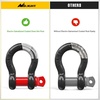 image:imageNilight 2 Pack 34 DRing Separate Shackle 45000 Lbs Break Strength  Includes 78 Lock Pin Isolators and Washers Off Road Recovery for Tow Strap Winch Truck Vehicle BlackBlack Red 12 2 Pack