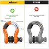 image:imageNilight 2 Pack 34 DRing Separate Shackle 45000 Lbs Break Strength  Includes 78 Lock Pin Isolators and Washers Off Road Recovery for Tow Strap Winch Truck Vehicle BlackOrange 34 wAntiTheft Shackle