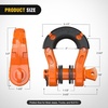 image:imageNilight 2 Pack 34 DRing Separate Shackle 45000 Lbs Break Strength  Includes 78 Lock Pin Isolators and Washers Off Road Recovery for Tow Strap Winch Truck Vehicle BlackOrange 34 31 Ton 2 Pack