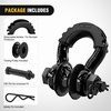 image:imageNilight 2 Pack 34 DRing Separate Shackle 45000 Lbs Break Strength  Includes 78 Lock Pin Isolators and Washers Off Road Recovery for Tow Strap Winch Truck Vehicle BlackBlack 34 wTowing Pulley 2 Pack