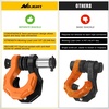 image:imageNilight 2 Pack 34 DRing Separate Shackle 45000 Lbs Break Strength  Includes 78 Lock Pin Isolators and Washers Off Road Recovery for Tow Strap Winch Truck Vehicle BlackBlack Orange 34 wSeparate Shackle