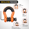 image:imageNilight 2 Pack 34 DRing Separate Shackle 45000 Lbs Break Strength  Includes 78 Lock Pin Isolators and Washers Off Road Recovery for Tow Strap Winch Truck Vehicle BlackOrange 34 wAntiTheft Shackle