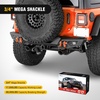 image:imageNilight 2 Pack 34 DRing Separate Shackle 45000 Lbs Break Strength  Includes 78 Lock Pin Isolators and Washers Off Road Recovery for Tow Strap Winch Truck Vehicle BlackOrange 34 31 Ton 2 Pack