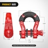 image:imageNilight 2 Pack 34 DRing Separate Shackle 45000 Lbs Break Strength  Includes 78 Lock Pin Isolators and Washers Off Road Recovery for Tow Strap Winch Truck Vehicle BlackRed 34 31 Ton 2 Pack