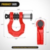 image:imageNilight 2 Pack 34 DRing Separate Shackle 45000 Lbs Break Strength  Includes 78 Lock Pin Isolators and Washers Off Road Recovery for Tow Strap Winch Truck Vehicle BlackRed 34 wSeparate Shackle