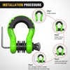 image:imageNilight 2 Pack 34 DRing Separate Shackle 45000 Lbs Break Strength  Includes 78 Lock Pin Isolators and Washers Off Road Recovery for Tow Strap Winch Truck Vehicle BlackGreen 34 wAntiTheft Shackle