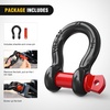 image:imageNilight 2 Pack 34 DRing Separate Shackle 45000 Lbs Break Strength  Includes 78 Lock Pin Isolators and Washers Off Road Recovery for Tow Strap Winch Truck Vehicle BlackBlack Red 12 2 Pack