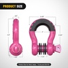 image:imageNilight 2 Pack 34 DRing Separate Shackle 45000 Lbs Break Strength  Includes 78 Lock Pin Isolators and Washers Off Road Recovery for Tow Strap Winch Truck Vehicle BlackMagenta 34 2 Pack