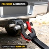 image:imageNilight 2 Pack 34 DRing Separate Shackle 45000 Lbs Break Strength  Includes 78 Lock Pin Isolators and Washers Off Road Recovery for Tow Strap Winch Truck Vehicle BlackBlack Red 34 wSeparate Shackle