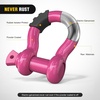 image:imageNilight 2 Pack 34 DRing Separate Shackle 45000 Lbs Break Strength  Includes 78 Lock Pin Isolators and Washers Off Road Recovery for Tow Strap Winch Truck Vehicle BlackMagenta 34 2 Pack