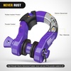 image:imageNilight 2 Pack 34 DRing Separate Shackle 45000 Lbs Break Strength  Includes 78 Lock Pin Isolators and Washers Off Road Recovery for Tow Strap Winch Truck Vehicle BlackPurple31 Ton Mega