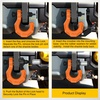 image:imageNilight 2 Pack 34 DRing Separate Shackle 45000 Lbs Break Strength  Includes 78 Lock Pin Isolators and Washers Off Road Recovery for Tow Strap Winch Truck Vehicle BlackBlack Orange 34 wSeparate Shackle