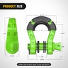 image:imageNilight 2 Pack 34 DRing Separate Shackle 45000 Lbs Break Strength  Includes 78 Lock Pin Isolators and Washers Off Road Recovery for Tow Strap Winch Truck Vehicle BlackGreen 34 31 Ton 2 Pack