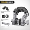 image:imageNilight 2 Pack 34 DRing Separate Shackle 45000 Lbs Break Strength  Includes 78 Lock Pin Isolators and Washers Off Road Recovery for Tow Strap Winch Truck Vehicle BlackSilver Gray31 Ton Mega