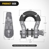 image:imageNilight 2 Pack 34 DRing Separate Shackle 45000 Lbs Break Strength  Includes 78 Lock Pin Isolators and Washers Off Road Recovery for Tow Strap Winch Truck Vehicle BlackSilver Gray31 Ton Mega