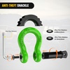 image:imageNilight 2 Pack 34 DRing Separate Shackle 45000 Lbs Break Strength  Includes 78 Lock Pin Isolators and Washers Off Road Recovery for Tow Strap Winch Truck Vehicle BlackGreen 34 wAntiTheft Shackle