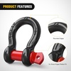 image:imageNilight 2 Pack 34 DRing Separate Shackle 45000 Lbs Break Strength  Includes 78 Lock Pin Isolators and Washers Off Road Recovery for Tow Strap Winch Truck Vehicle BlackBlack Red 12 4 Pack