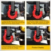 image:imageNilight 2 Pack 34 DRing Separate Shackle 45000 Lbs Break Strength  Includes 78 Lock Pin Isolators and Washers Off Road Recovery for Tow Strap Winch Truck Vehicle BlackBlack Red 34 wSeparate Shackle